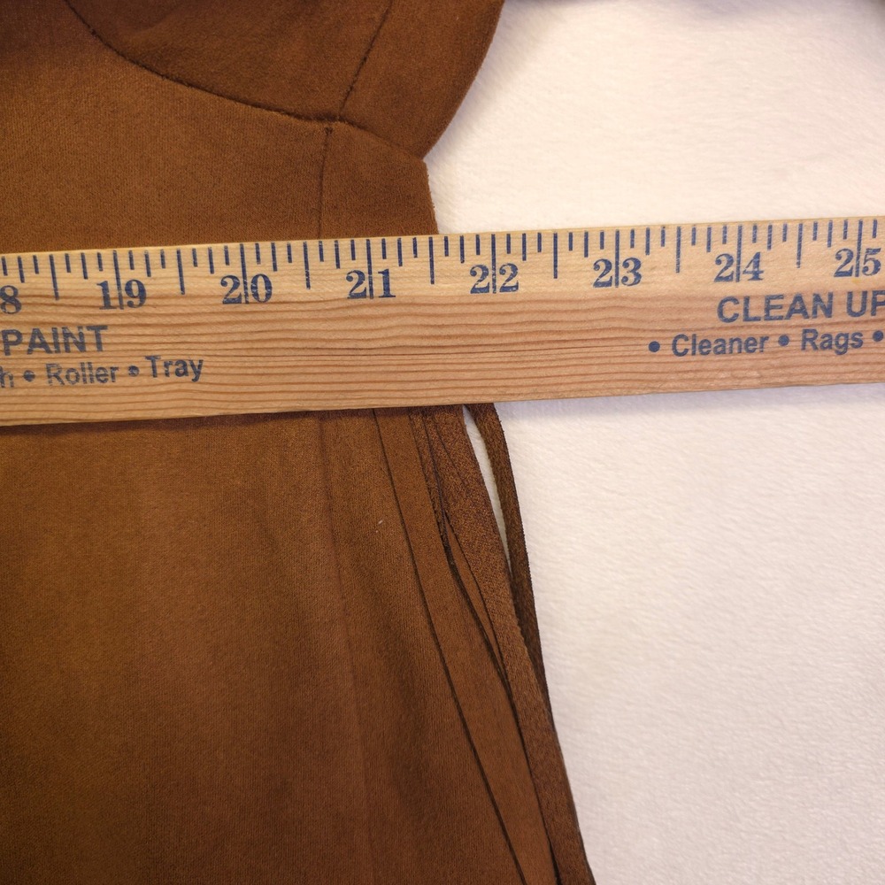 BAJEE COLLECTION Faux Suede Fringe Jacket Womens L Western Boho Festival Y2K - Picture 11 of 15